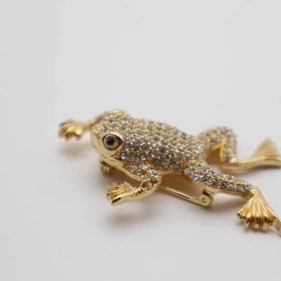 Dior Crystal Embellished Frog Brooch - Picture 5 of 7